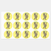 Cute mongoose cartoon illustratie labels (Vel)