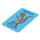 Cute mongoose cartoon illustratie magneet (Linkerzijde)