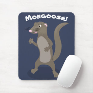 Cute mongoose cartoon illustratie muismat