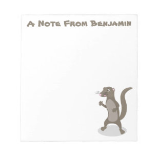 Cute mongoose cartoon illustratie notitieblok