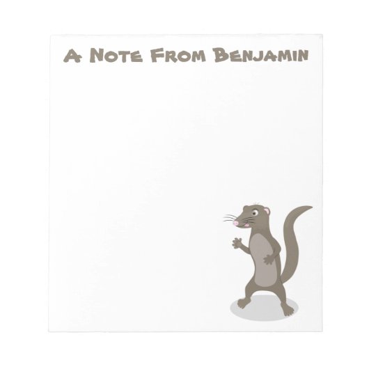Cute mongoose cartoon illustratie notitieblok (Voorkant)