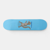 Cute mongoose cartoon illustratie persoonlijk skateboard (Horizontaal)
