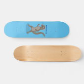 Cute mongoose cartoon illustratie persoonlijk skateboard (Horizontaal)