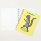 Cute mongoose cartoon illustratie planner (Display)