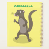 Cute mongoose cartoon illustratie planner (Achterkant)