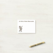 Cute mongoose cartoon illustratie post-it® notes (Op bureau)