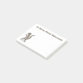 Cute mongoose cartoon illustratie post-it® notes (Schuin)