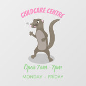 Cute mongoose cartoon illustratie raamsticker (Vel)