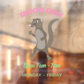 Cute mongoose cartoon illustratie raamsticker (Vel 2)