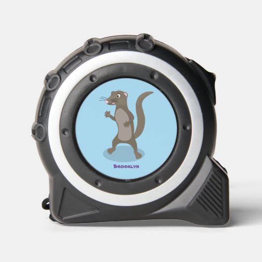 Cute mongoose cartoon illustratie rolmaat (Voorkant)