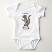 Cute mongoose cartoon illustratie romper (Voorkant)