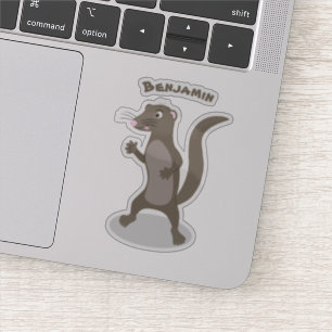 Cute mongoose cartoon illustratie sticker