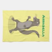 Cute mongoose cartoon illustratie theedoek (Horizontaal)