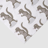 Cute mongoose cartoon illustratie tissuepapier (Detail)