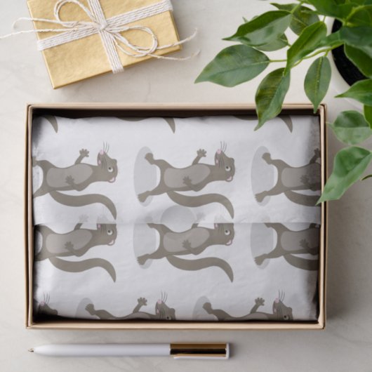 Cute mongoose cartoon illustratie tissuepapier (Geschenk)