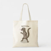 Cute mongoose cartoon illustratie tote bag (Achterkant)