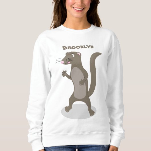 Cute mongoose cartoon illustratie trui (Voorkant)