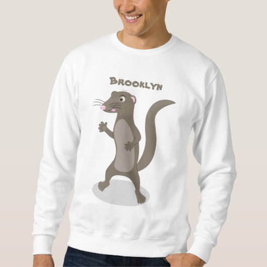 Cute mongoose cartoon illustratie trui (Voorkant)