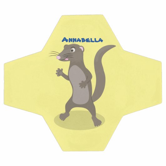 Cute mongoose cartoon illustratie voetbal (Enkel)