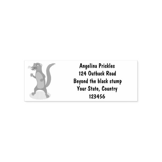Cute mongoose cartoon illustratie zelfinktende stempel (Design)