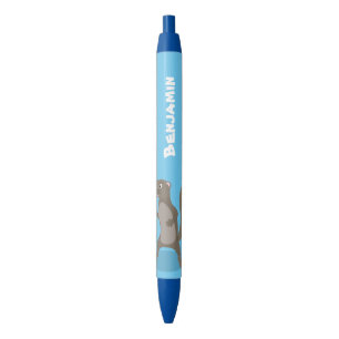 Cute mongoose cartoon illustratie zwarte inkt pen