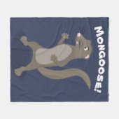 Cute mongoose happy cartoon illustratie fleece deken (Voorkant (Horizontaal))