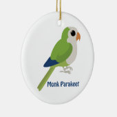 Cute Monk Parakeet Keramisch Ornament (Rechts)