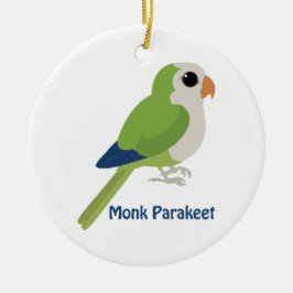 Cute Monk Parakeet Keramisch Ornament