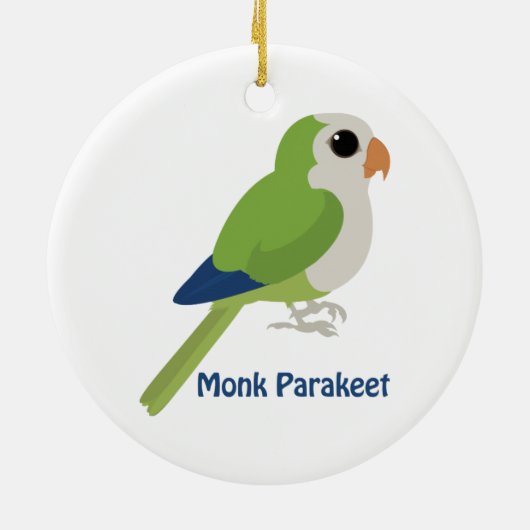 Cute Monk Parakeet Keramisch Ornament (Achterkant)