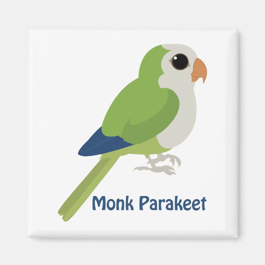 Cute Monk Parakeet Magneet (Voorkant)