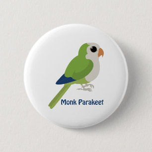 Cute Monk Parakeet Ronde Button 5,7 Cm