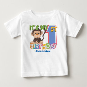 Cute Monkey 1st Birthday