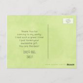 Cute Monkey achter een Struik Party Dank u Briefkaart (Achterkant)