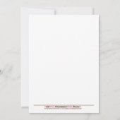 Cute Monkey Baby shower Invitation Girly Paars Kaart (Achterkant)