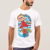 Cute monkey basketball speler t-shirt (Voorkant)