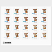 Cute Monkey Bedankt Sticker (Vel)