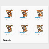 Cute Monkey Bedankt Sticker (Vel)