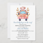 Cute Monkey Boy Baby Shower Drive Through   Kaart (Voorkant)