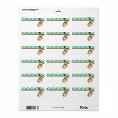 Cute Monkey Boy Oerwoud Safari Birthday Baby showe Etiket (Full Sheet)