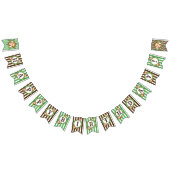 Cute Monkey Boy Oerwoud Safari Name Banner (Alle)