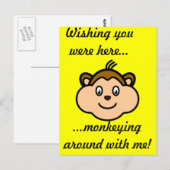 Cute Monkey Briefkaart (Voorkant / Achterkant)