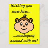 Cute Monkey Briefkaart (Voorkant)