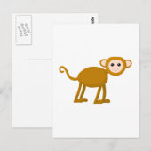 Cute Monkey. Briefkaart (Voorkant / Achterkant)