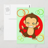 Cute Monkey Briefkaart (Voorkant / Achterkant)