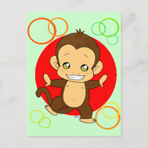Cute Monkey Briefkaart
