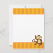 Cute Monkey-briefkaart Notitiekaartje (Achterkant)