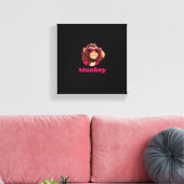 Cute Monkey Canvas Afdruk (Insitu (Woonkamer))