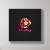 Cute Monkey Canvas Afdruk (Voorkant)