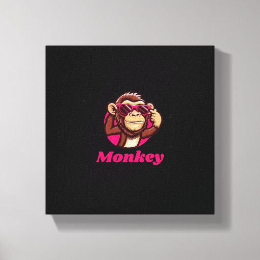 Cute Monkey Canvas Afdruk (Voorkant)
