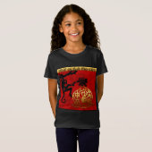 Cute Monkey Chinees Jaar Zodiac Birthday Girl T-sh T-shirt (Voorkant volledig)